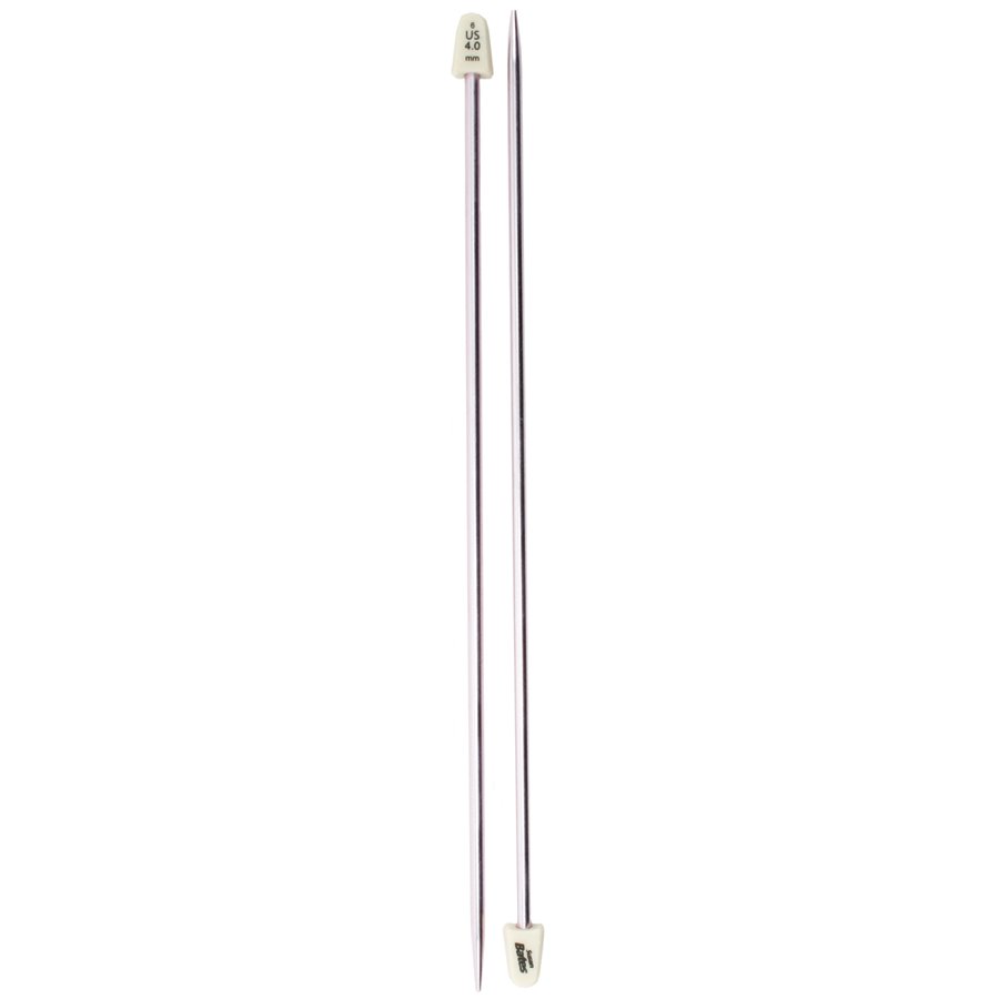 Silvalume Single Point Knitting Needles 10"-Size 6/4mm